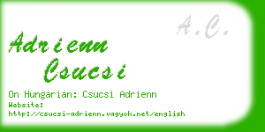 adrienn csucsi business card